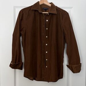 Lands' End Rich Brown Corduroy Shirt